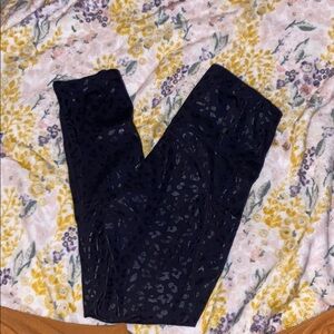 Black Leopard Print Leggings